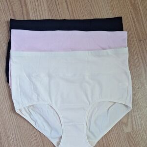 Set of Three Women's Underwear - Black, Pink, Cream